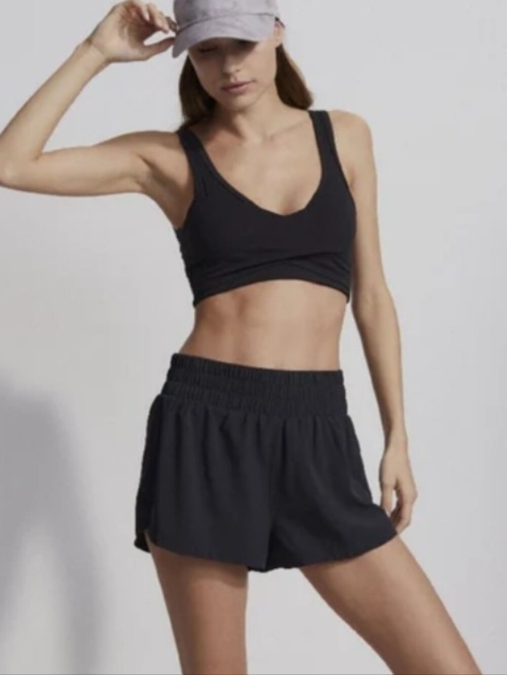 Varley Kallin Running Shorts Black XS Athletic Lightweight Lined Shorts